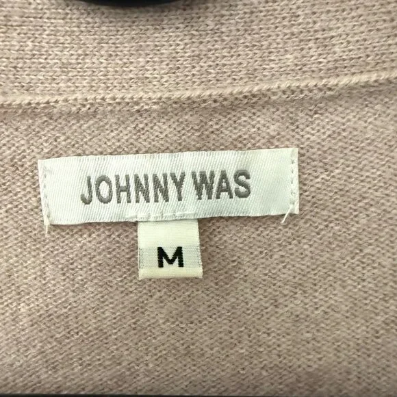 Johnny Was Mauve Pink Pure Cashmere Belted Sweater Cardigan Womens Small - Picture 7 of 7